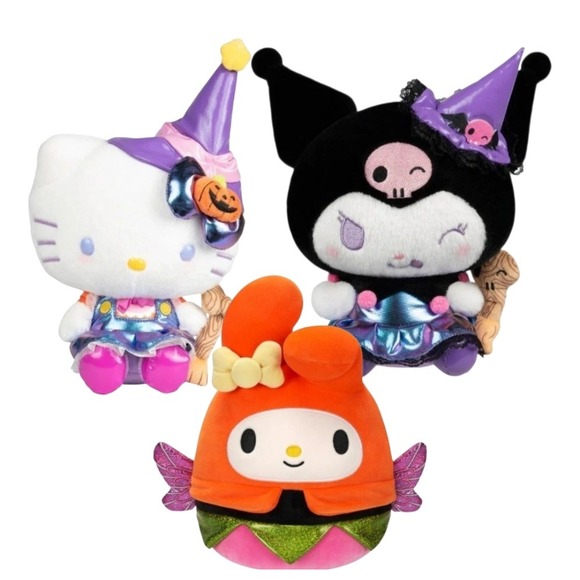 Hello Kitty & Friends Halloween Plush Wearing Costumes Kuromi My Melody Cuddly - Picture 1 of 12